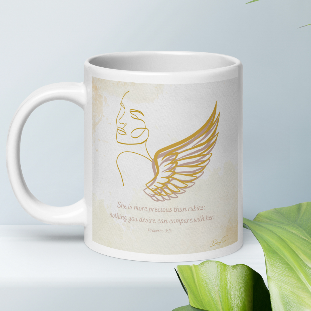 Proverbs 3:15 Angel 20oz Mug
