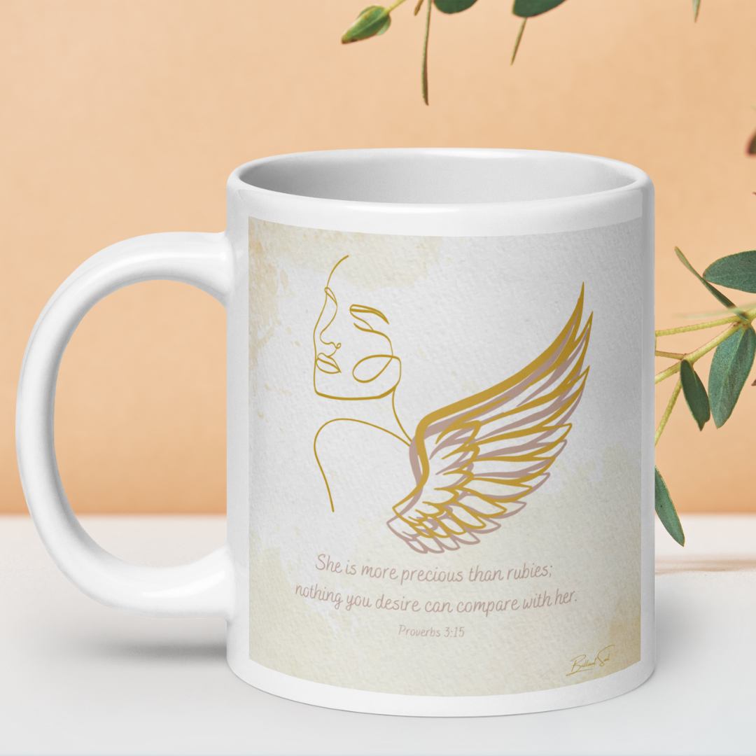 Proverbs 3:15 Angel 20oz Mug