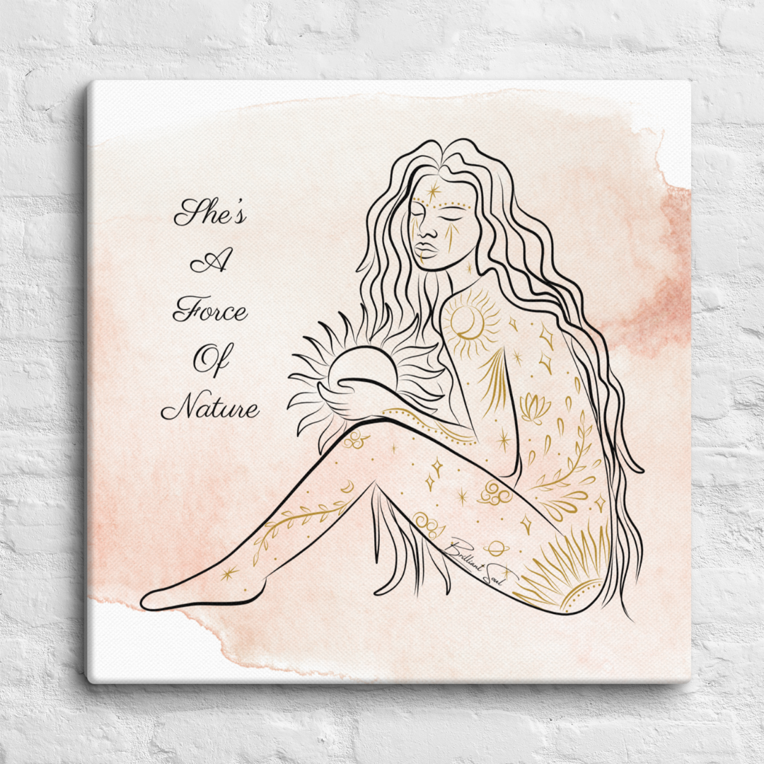 She's A Force of Nature Canvas Print