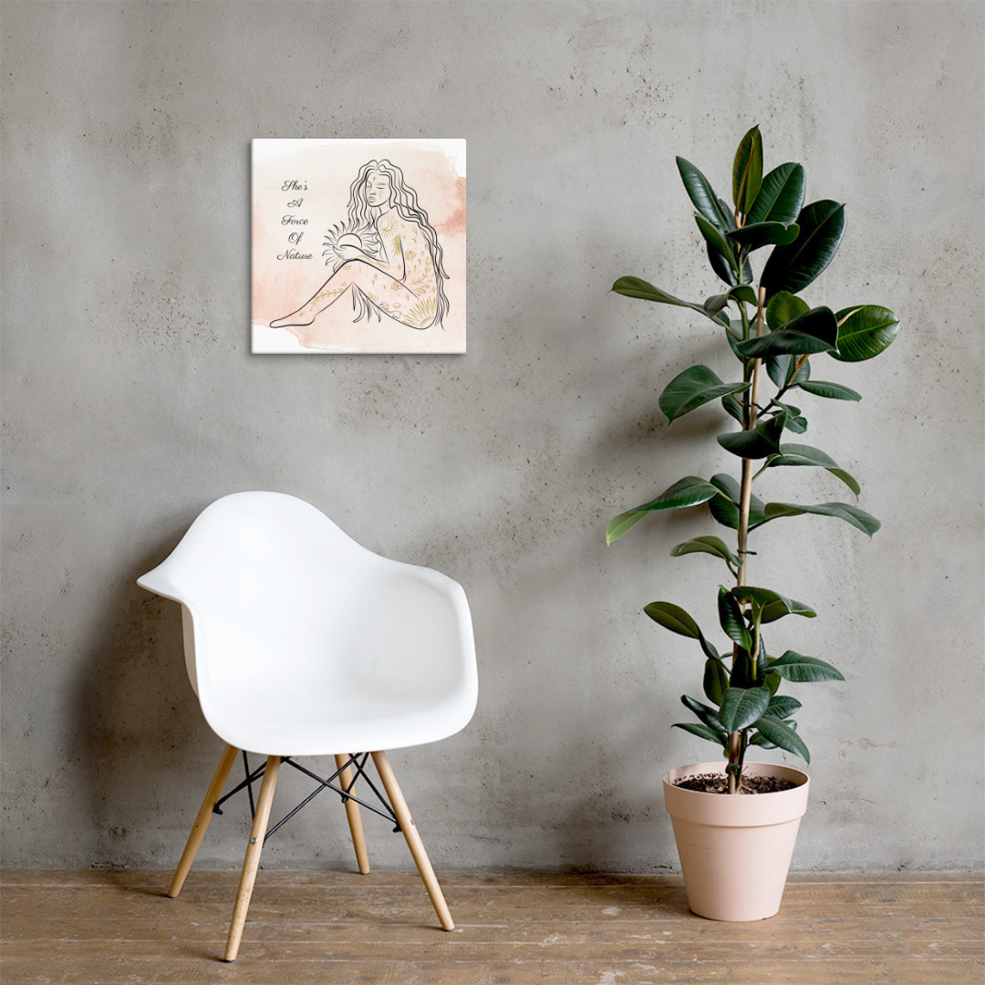 She's A Force of Nature Canvas Print