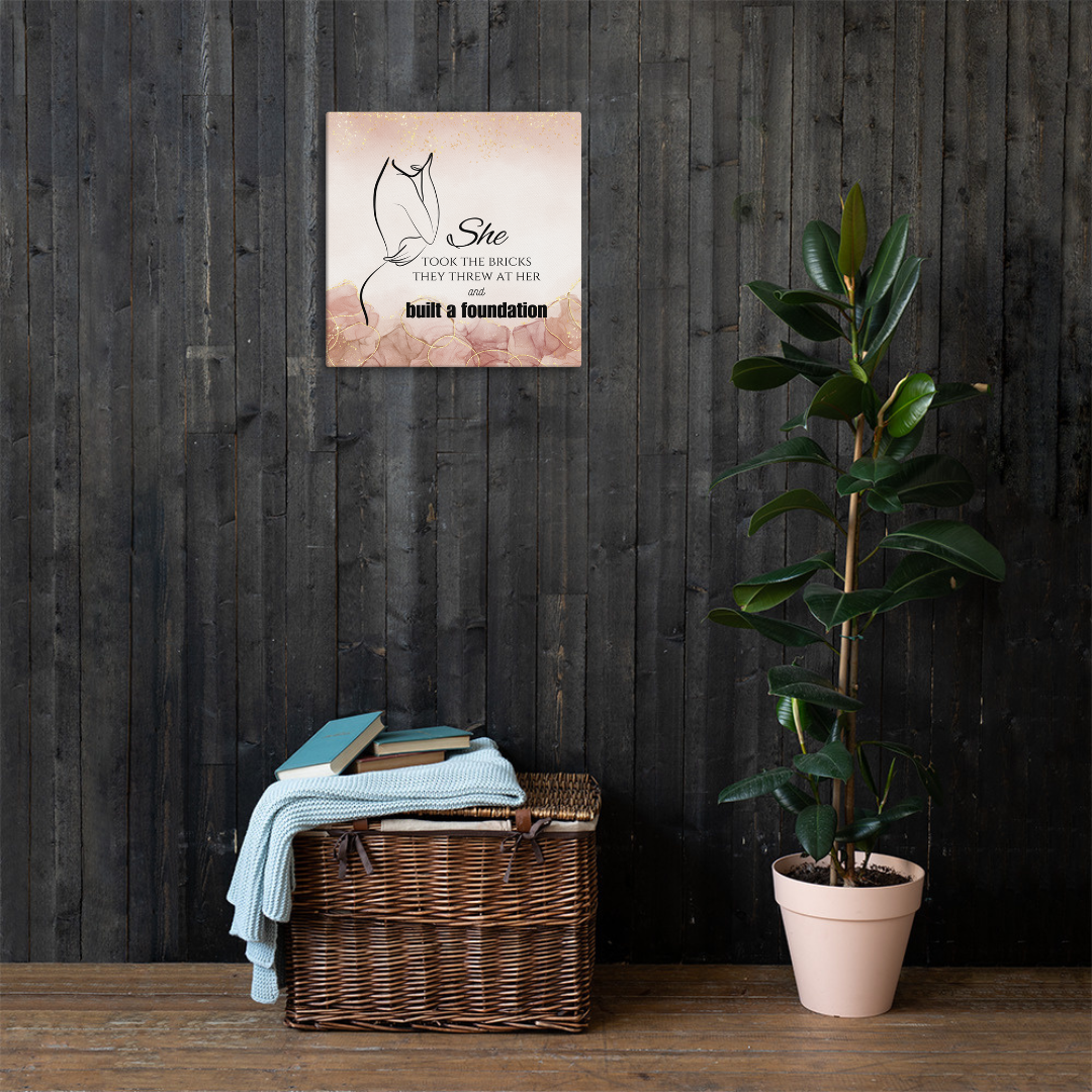 She Built A Foundation Canvas Print