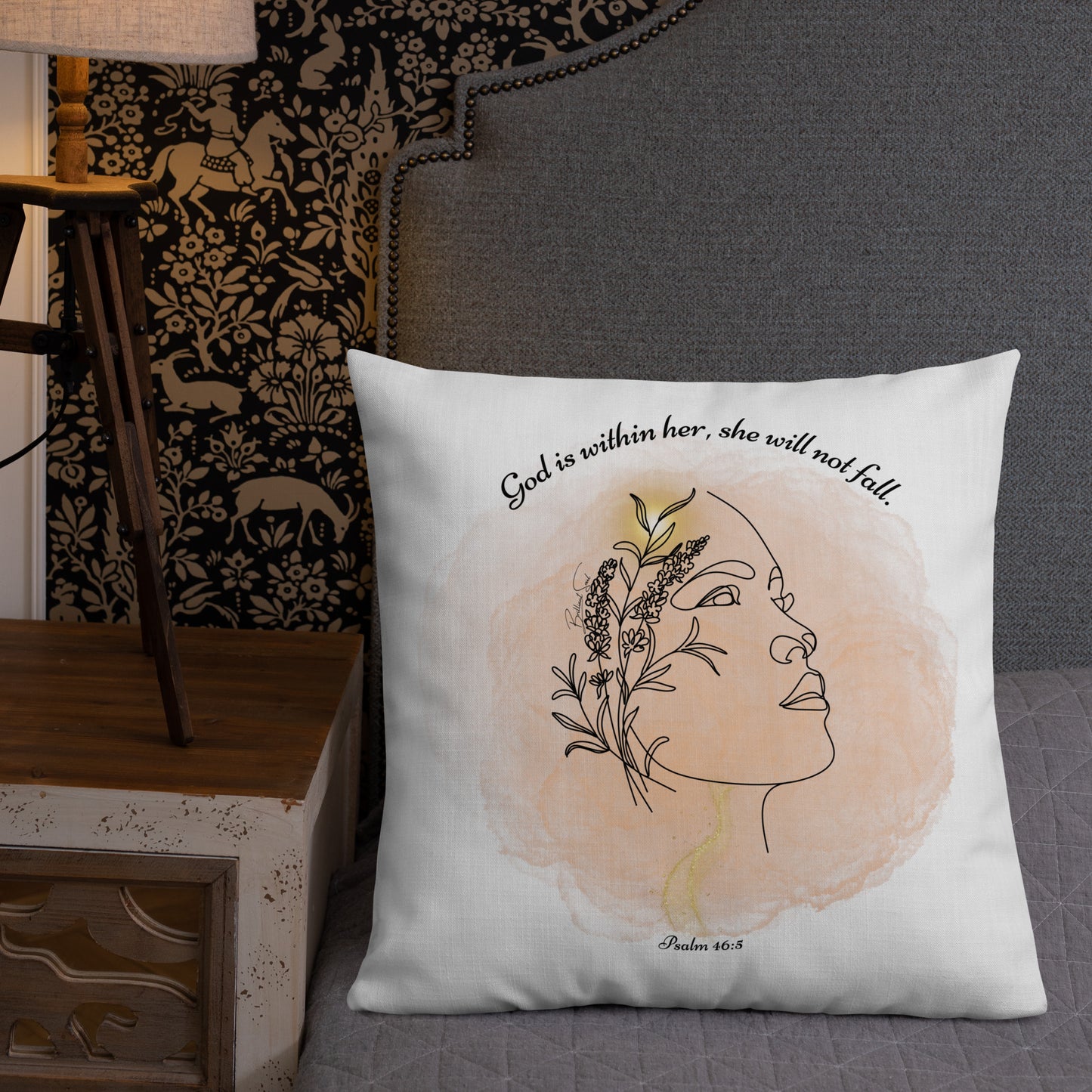 Psalm 46:5 God Is Within Her Graphic Pillow