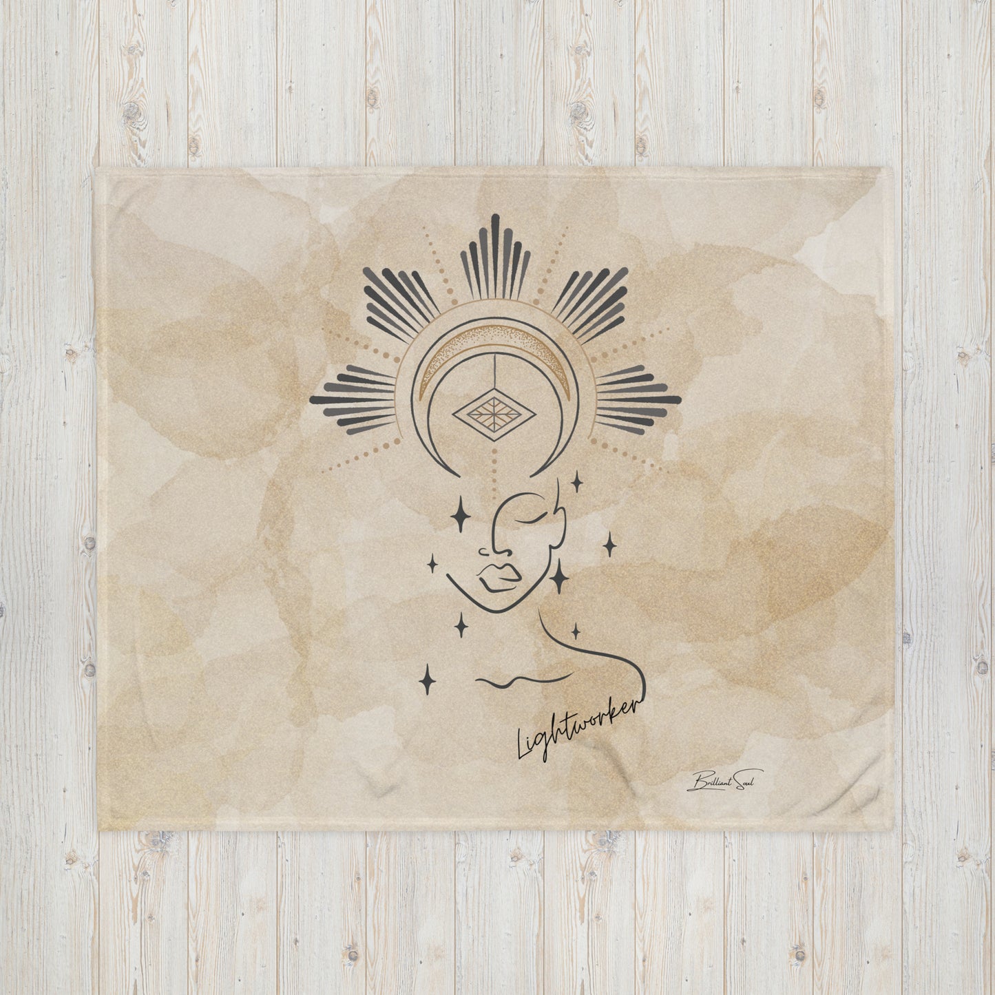 Divine Lightworker Throw Blanket