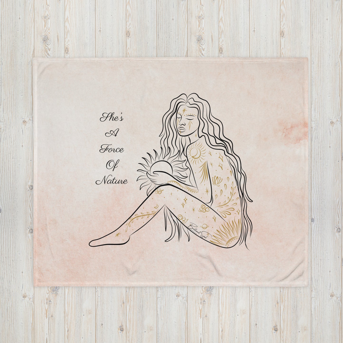She's A Force of Nature Throw Blanket