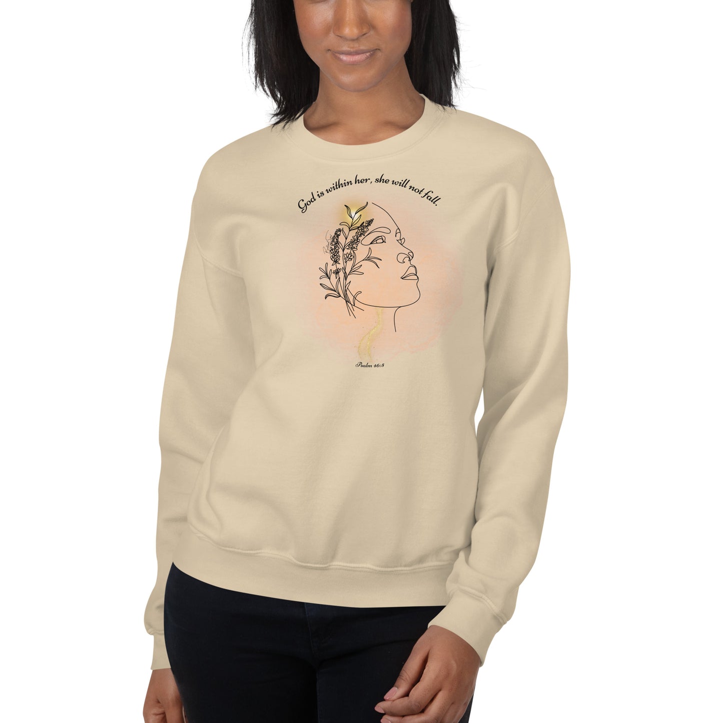 Psalm 46:5 God Is Within Her Graphic Art Sweatshirt