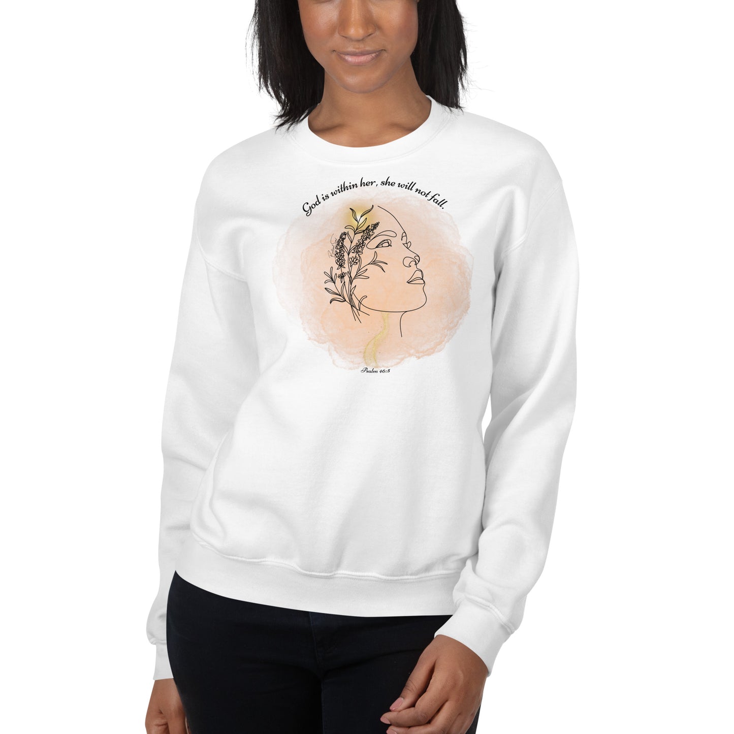 Psalm 46:5 God Is Within Her Graphic Art Sweatshirt