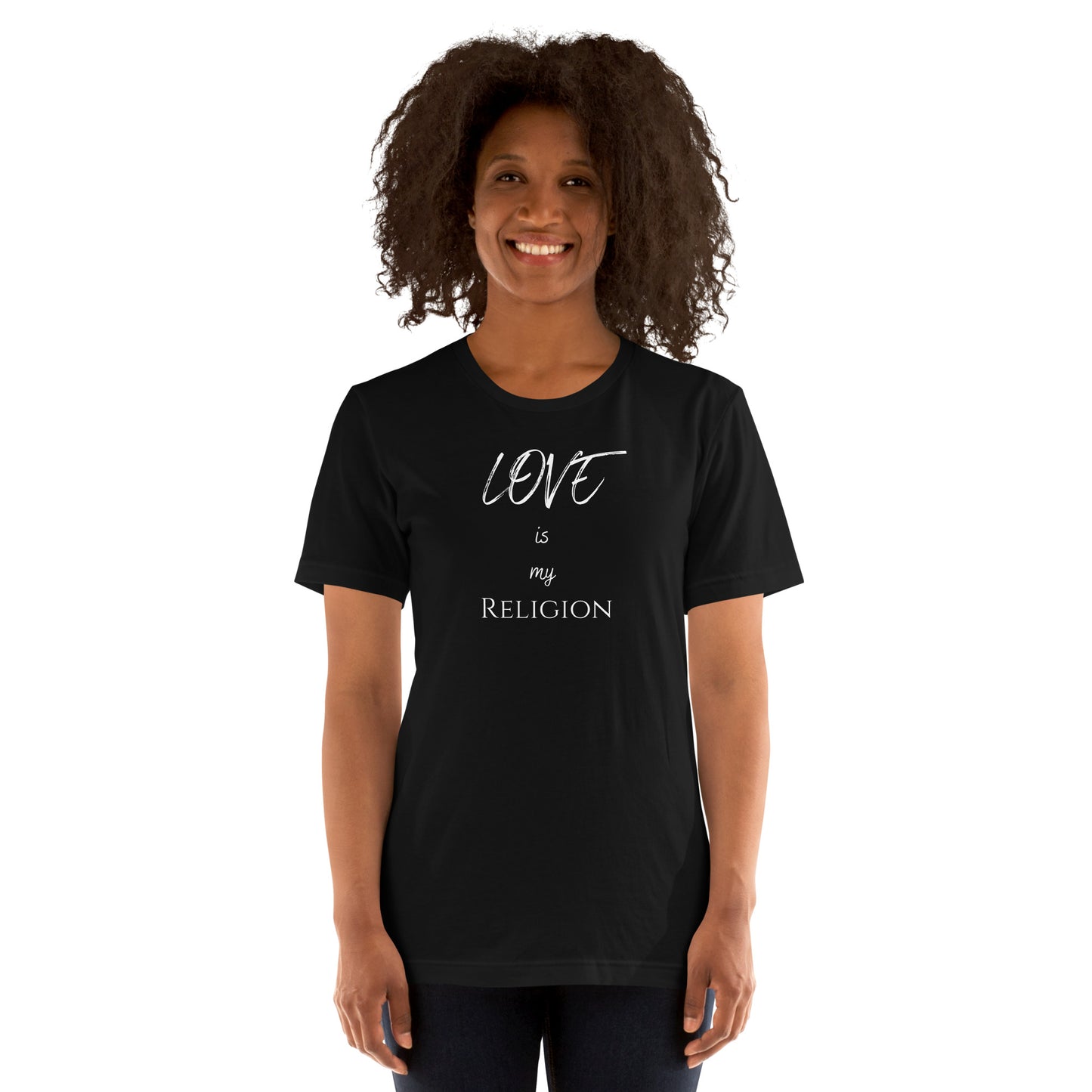 Love Is My Religion Black Unisex T-shirt