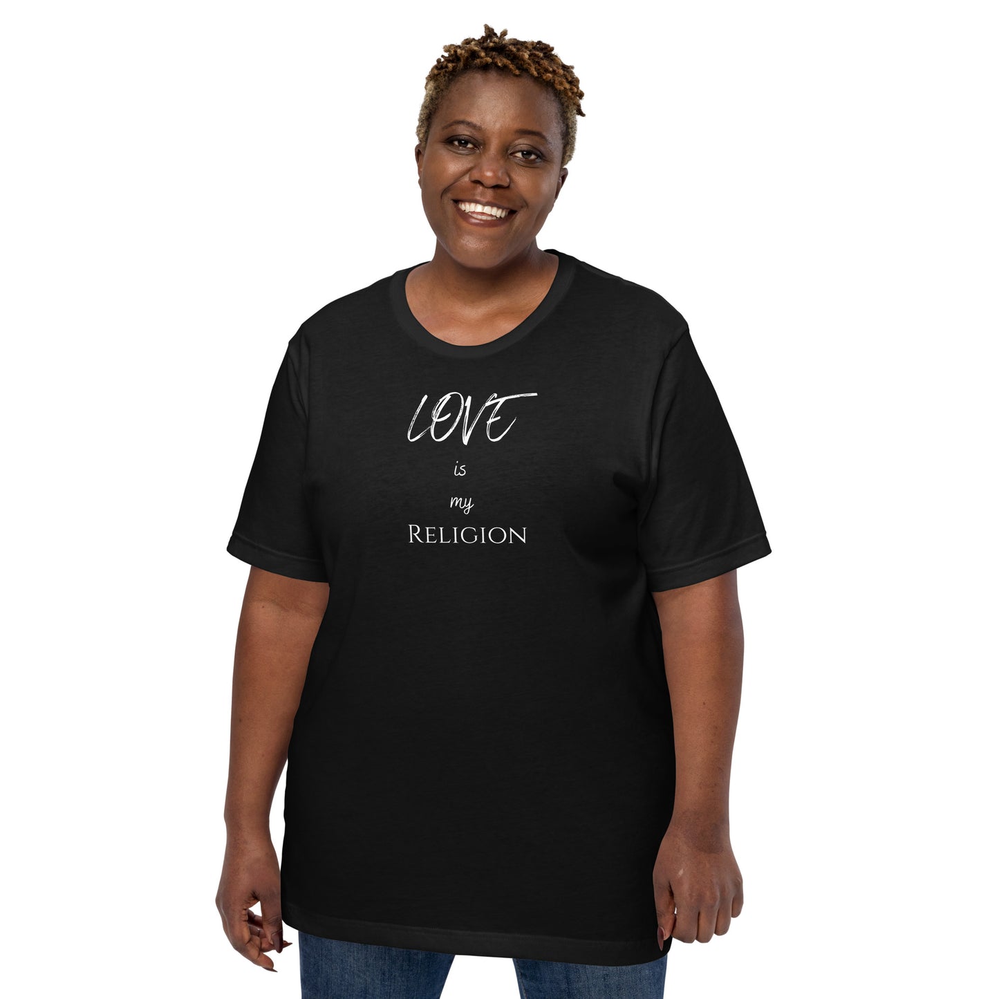 Love Is My Religion Black Unisex T-shirt