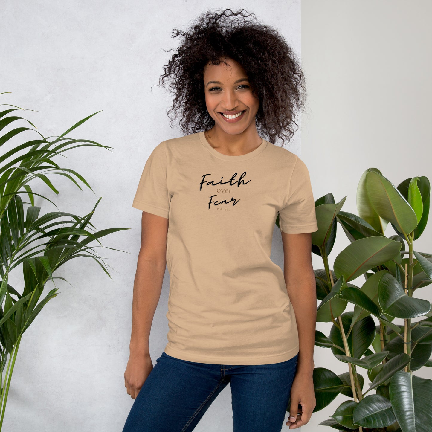 Psalm 34:4 Faith Over Fear Unisex T-Shirt