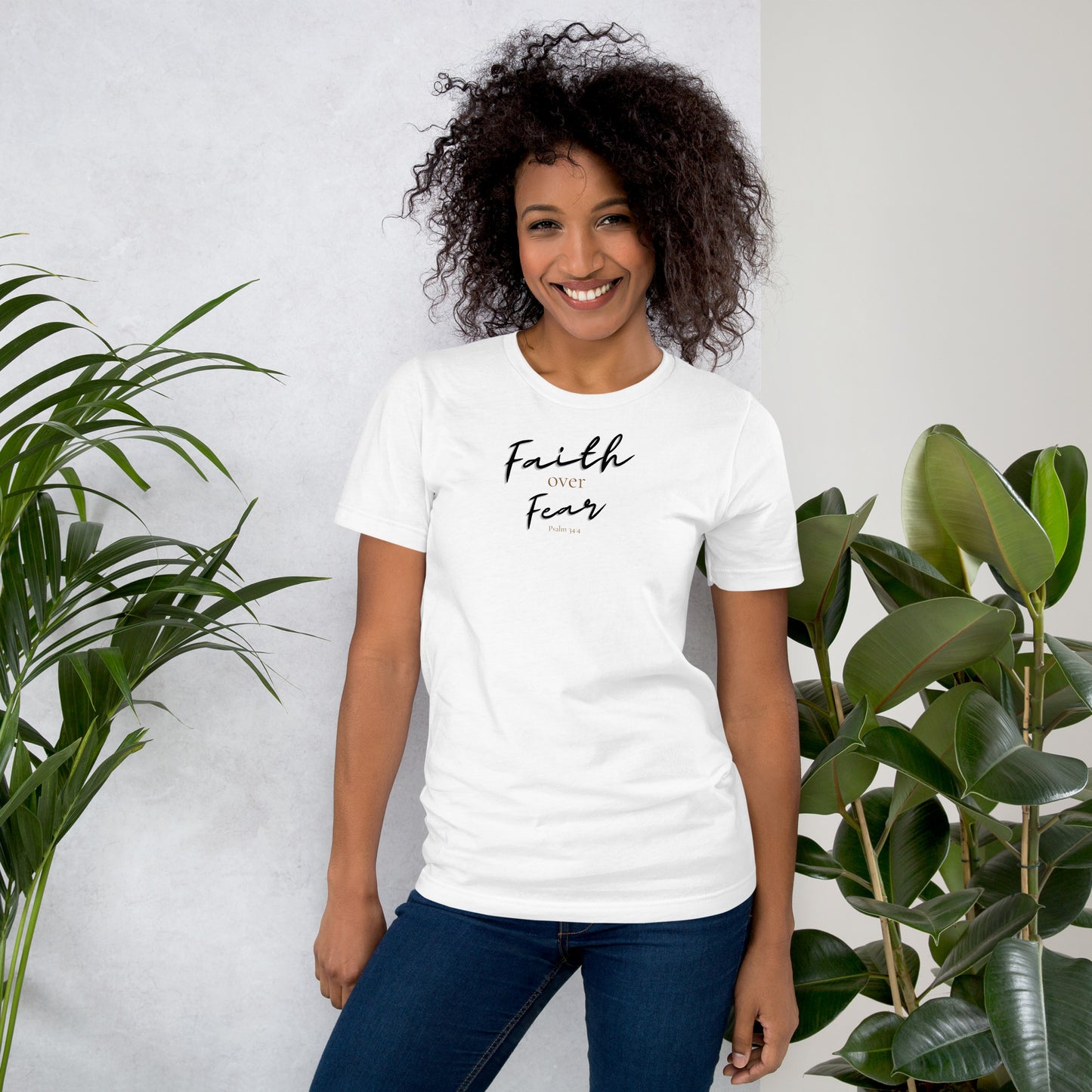 Psalm 34:4 Faith Over Fear Unisex T-Shirt