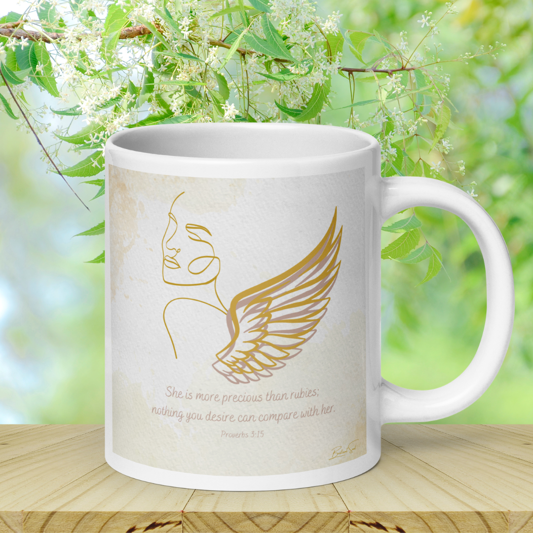 Proverbs 3:15 Angel 20oz Mug