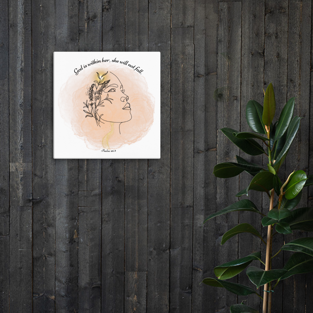 Psalm 46:5 God Is Within Her Graphic Art Canvas Print
