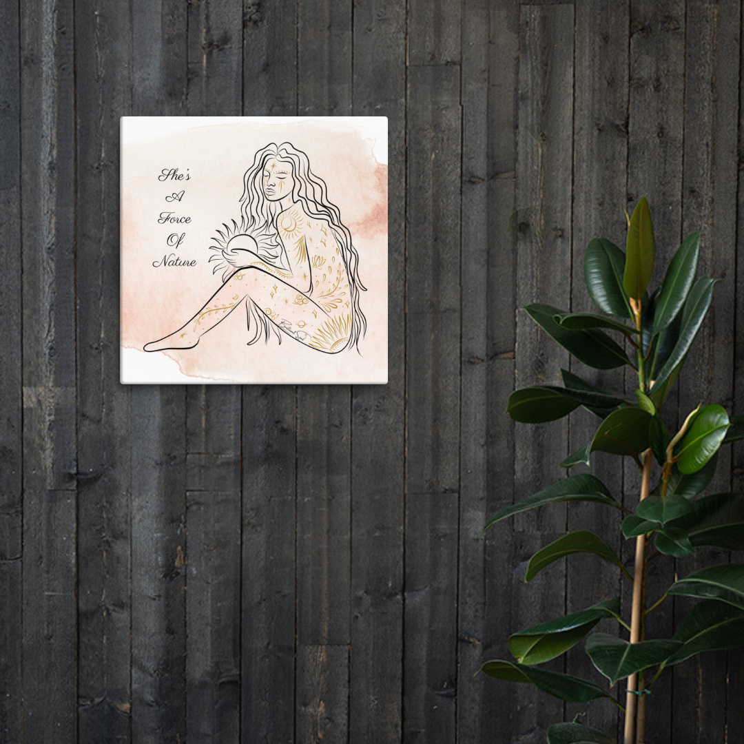 She's A Force of Nature Canvas Print