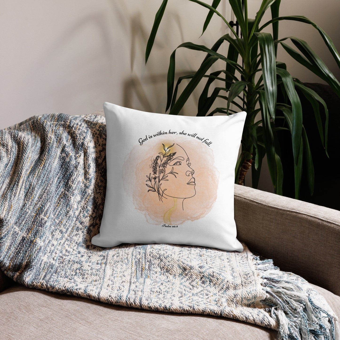 Psalm 46:5 God Is Within Her Graphic Pillow