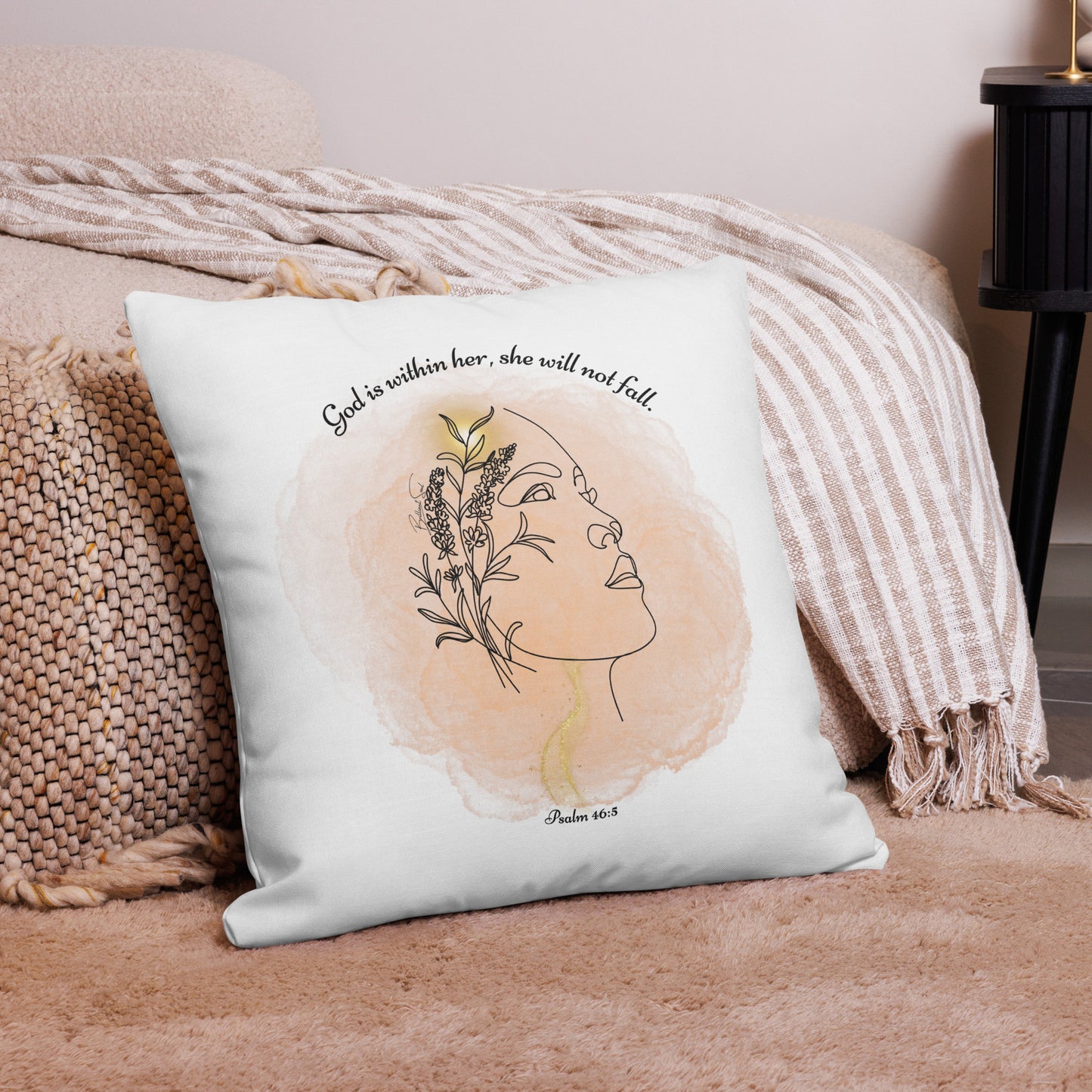 Psalm 46:5 God Is Within Her Graphic Pillow