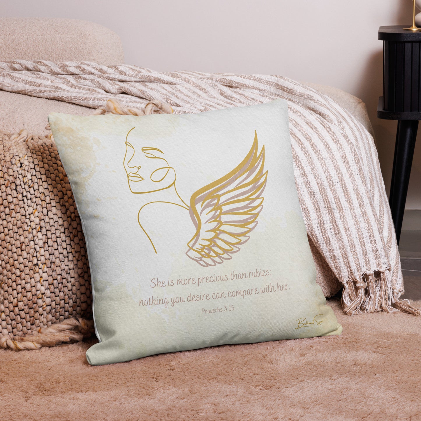Proverbs 3:15 Angel Pillow