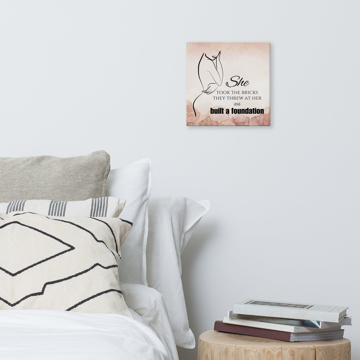 She Built A Foundation Canvas Print