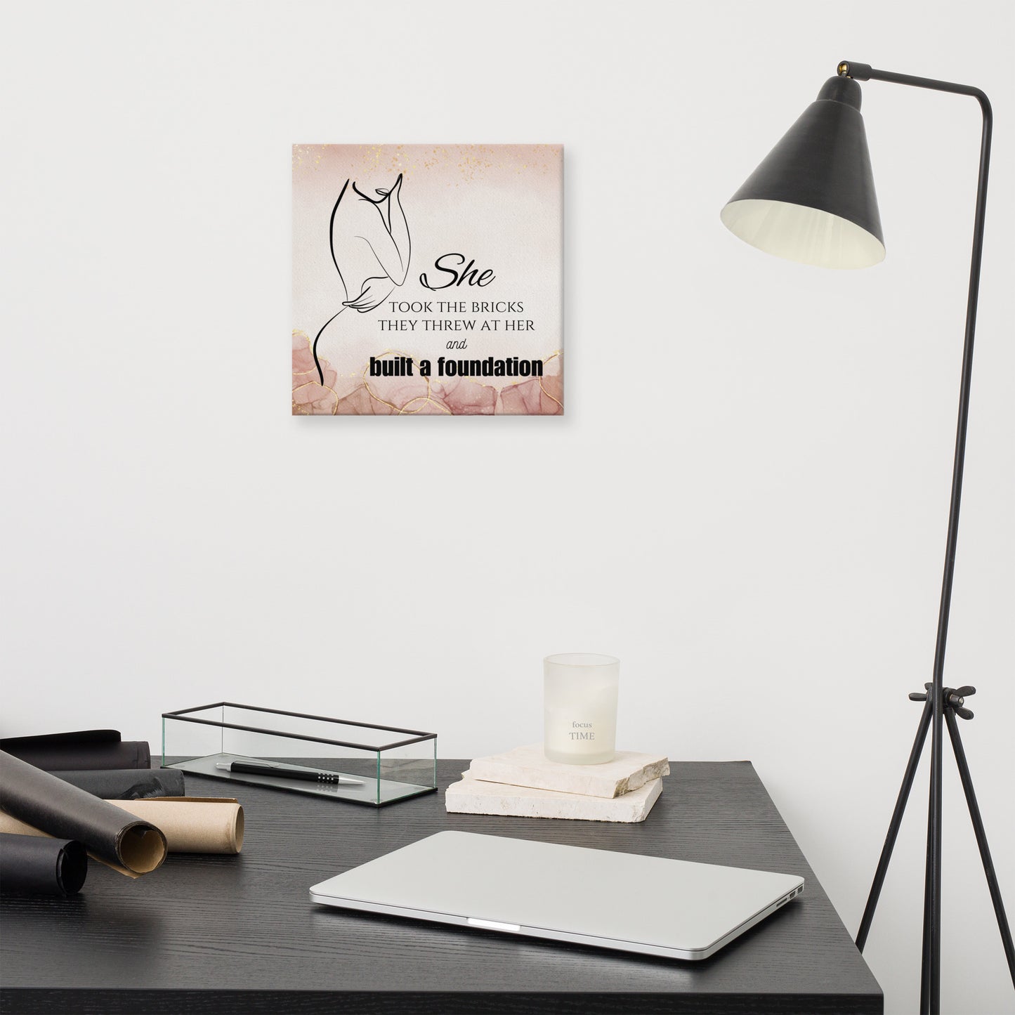 She Built A Foundation Canvas Print