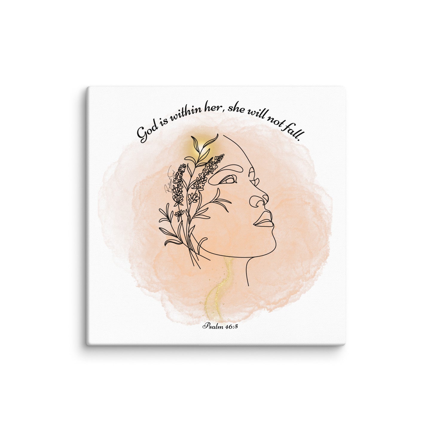 Psalm 46:5 God Is Within Her Graphic Art Canvas Print