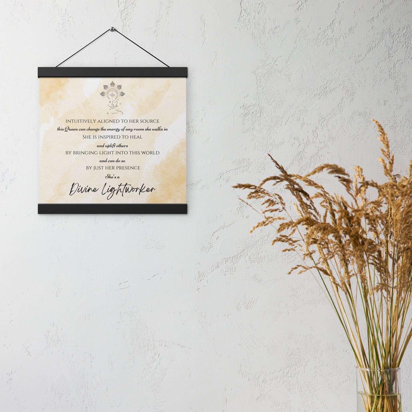 Divine Lightworker Wood Hanger Poster