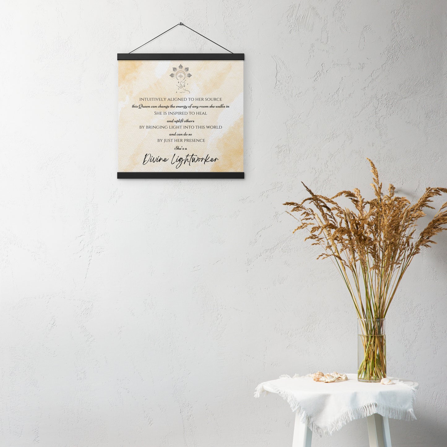 Divine Lightworker Wood Hanger Poster