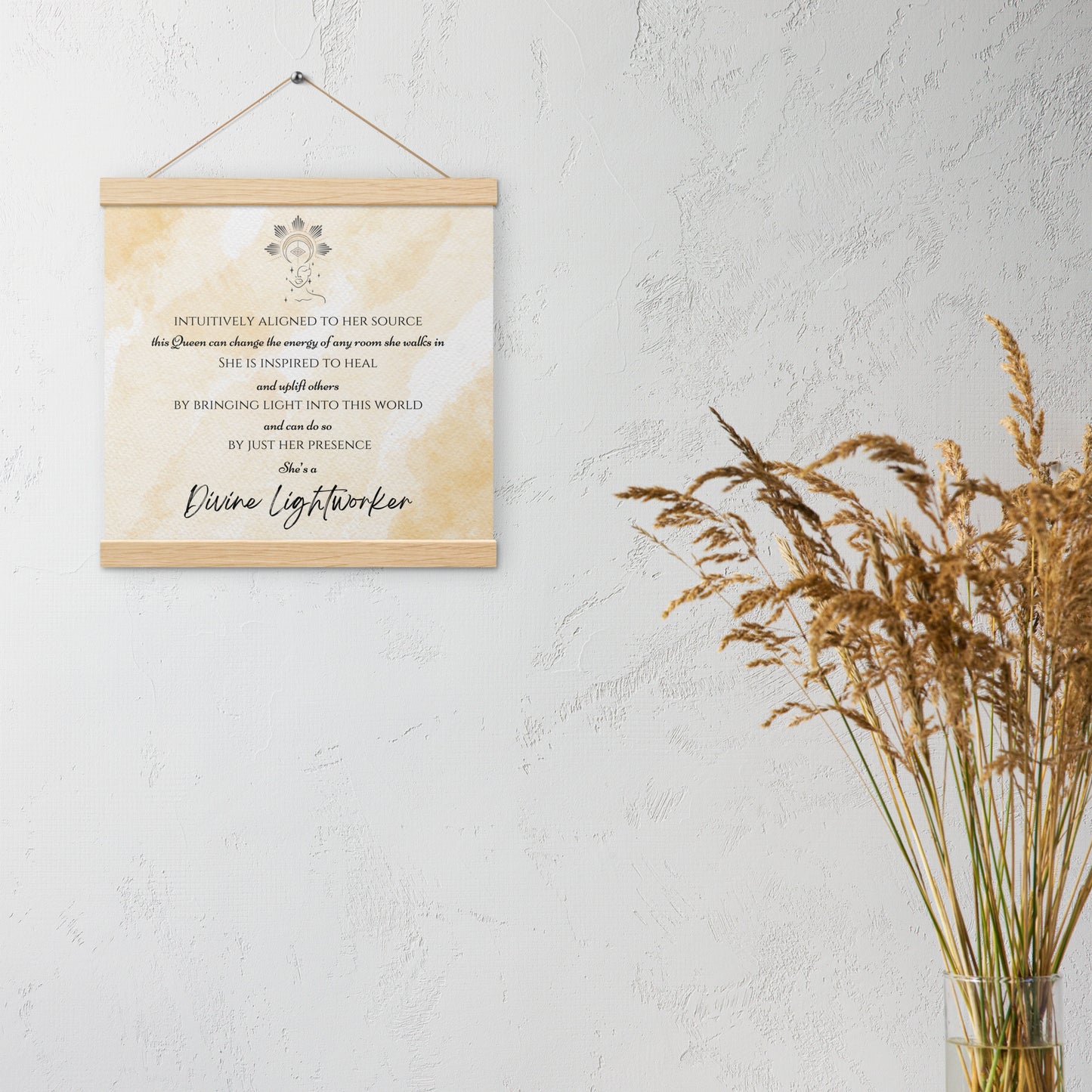 Divine Lightworker Wood Hanger Poster