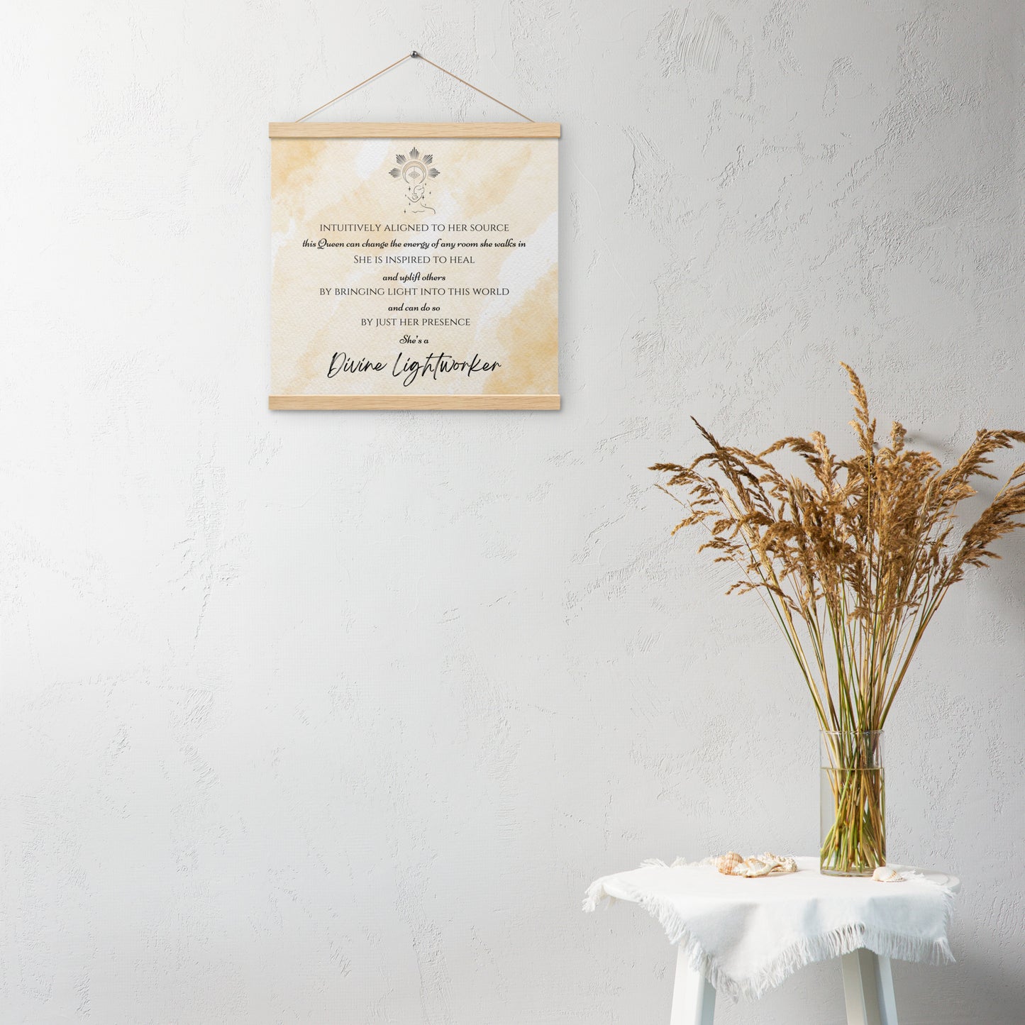 Divine Lightworker Wood Hanger Poster