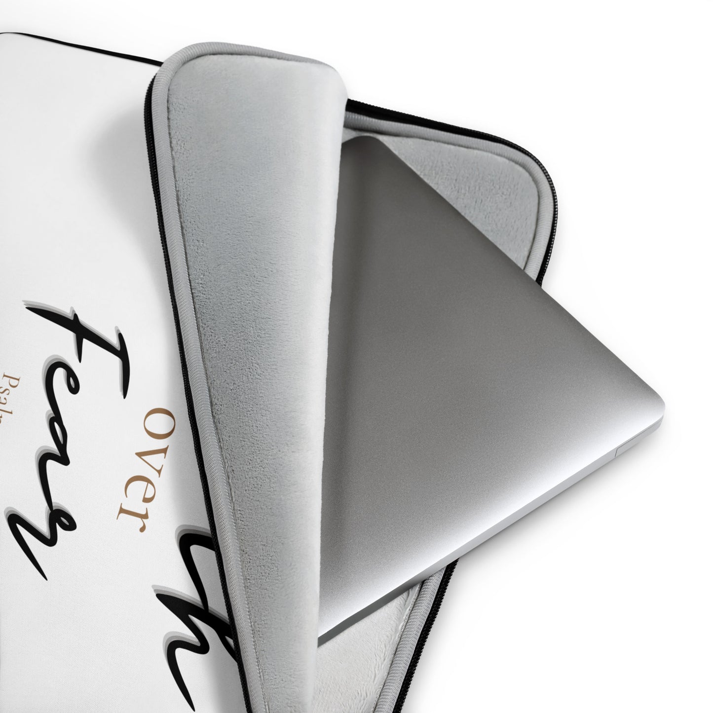 Psalm 34:4 Faith Over Fear Laptop Sleeve