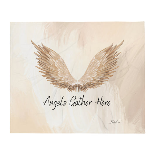 Angels Gather Here Throw Blanket