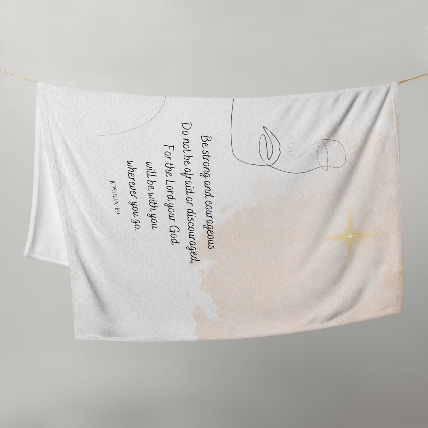 Joshua 1:9 Be Strong and Courageous Throw Blanket