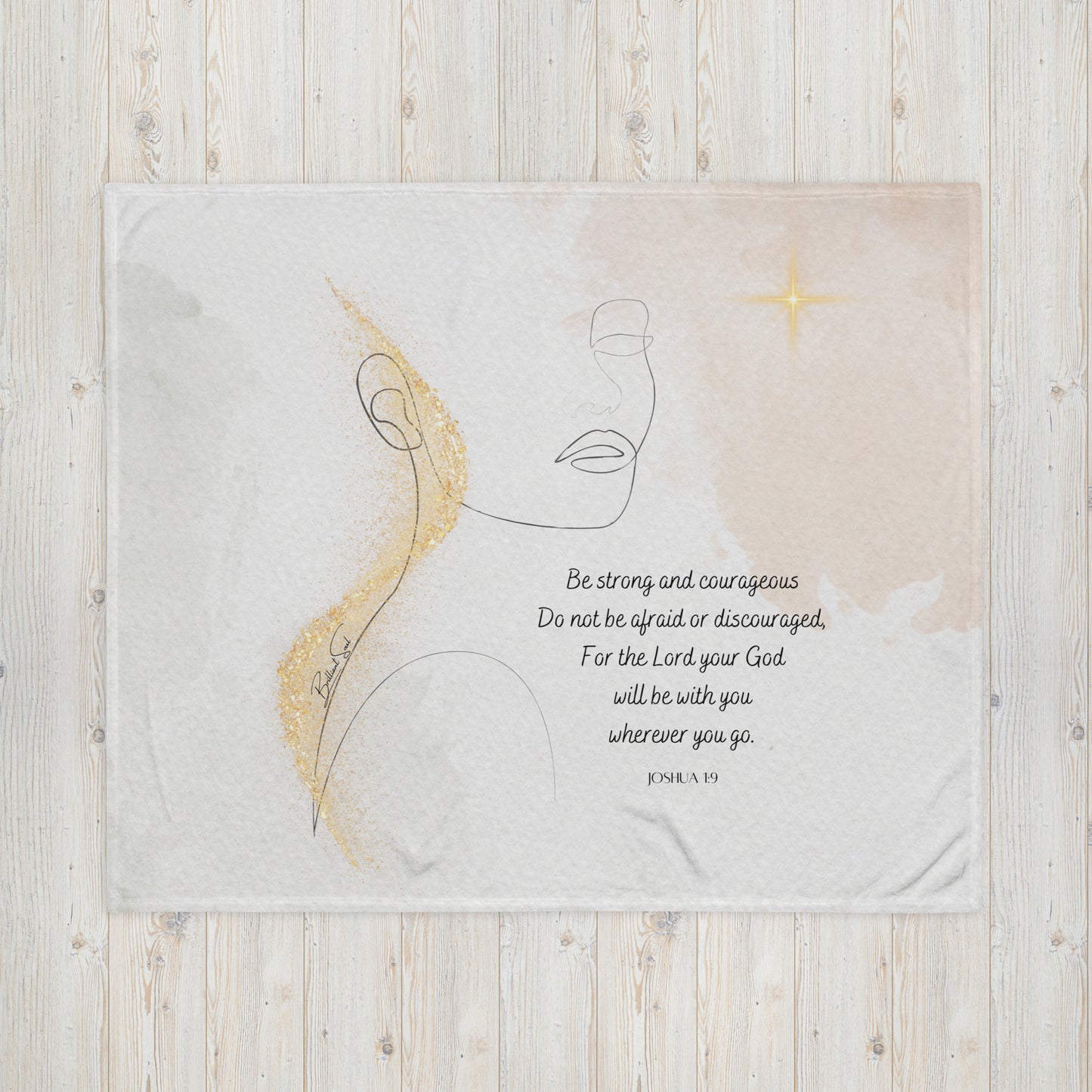 Joshua 1:9 Be Strong and Courageous Throw Blanket
