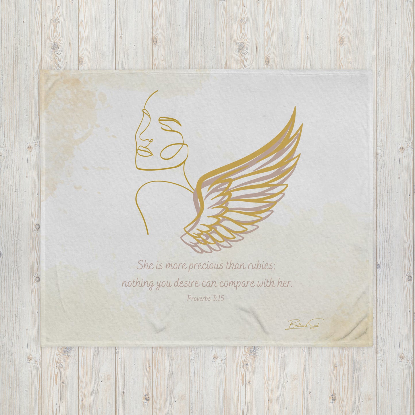 Proverbs 3:15 Angel Throw Blanket