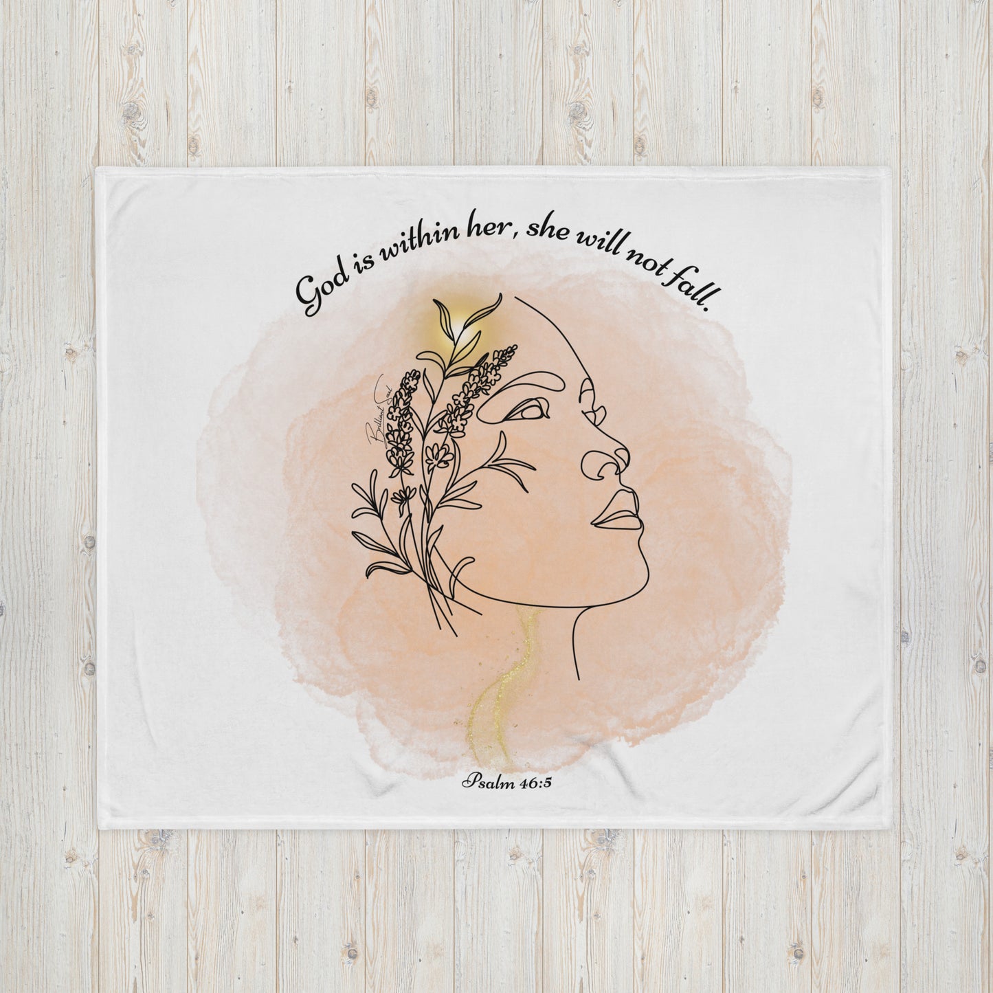 Psalm 46:5 God Is Within Her Throw Blanket