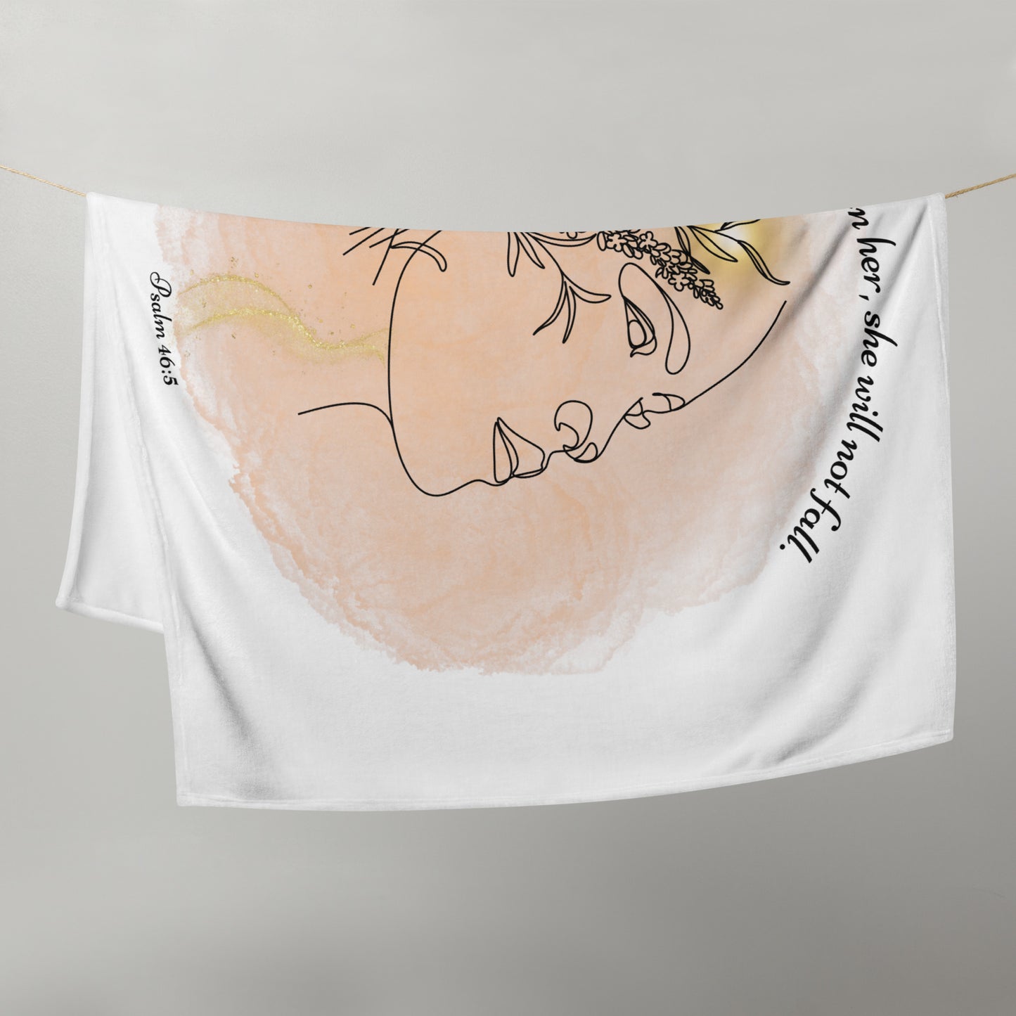 Psalm 46:5 God Is Within Her Throw Blanket
