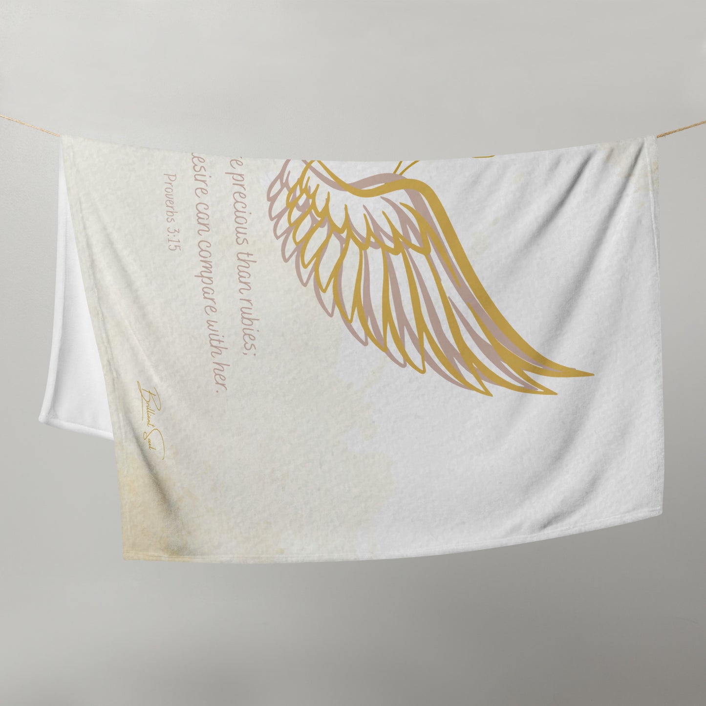 Proverbs 3:15 Angel Throw Blanket