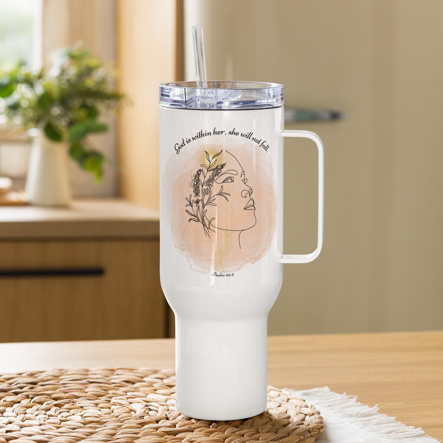 Psalm 46:5 God Is Within Her Graphic 40oz Travel Tumbler