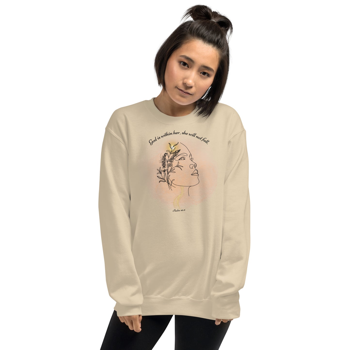 Psalm 46:5 God Is Within Her Graphic Art Sweatshirt