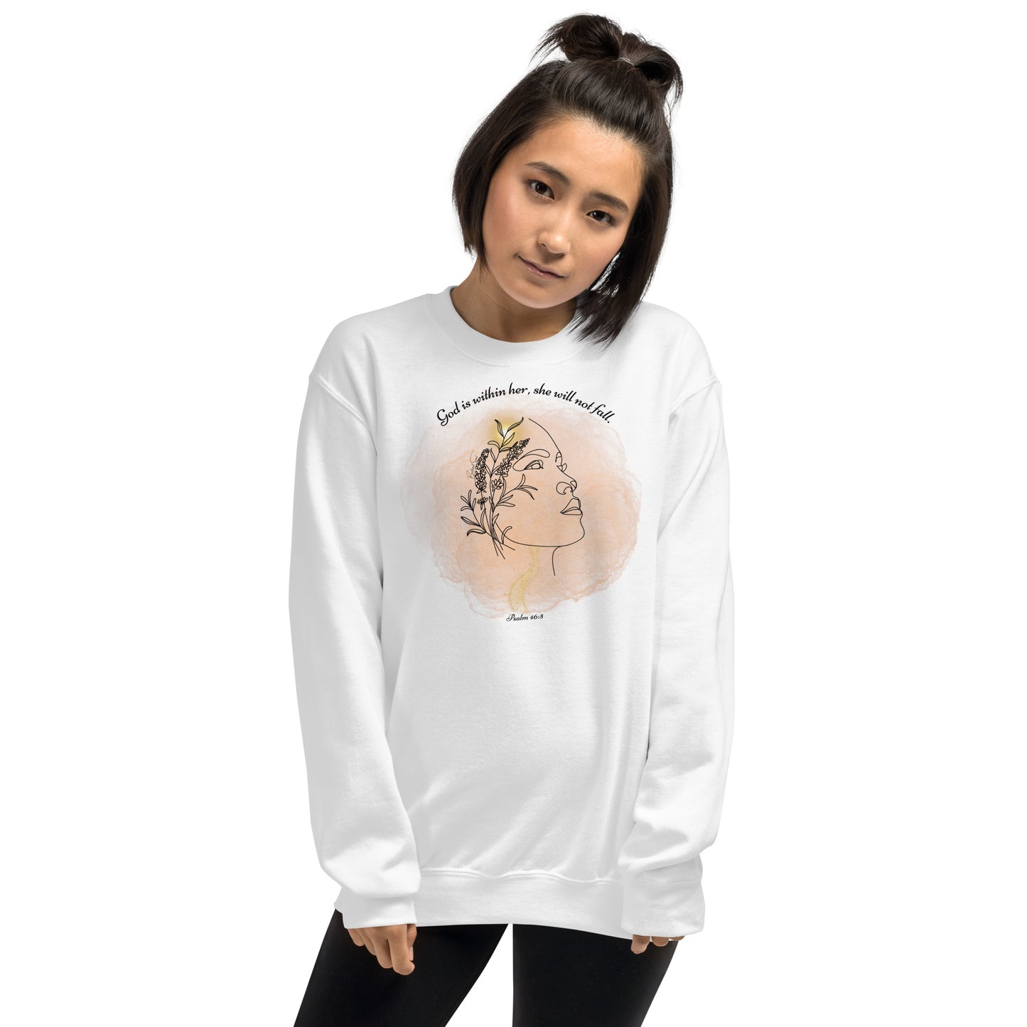 Psalm 46:5 God Is Within Her Graphic Art Sweatshirt