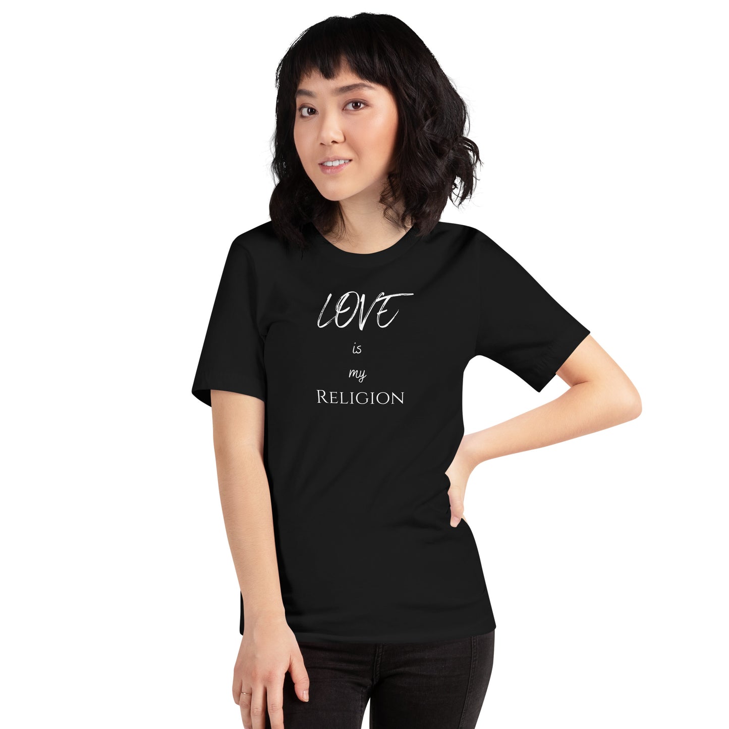 Love Is My Religion Black Unisex T-shirt