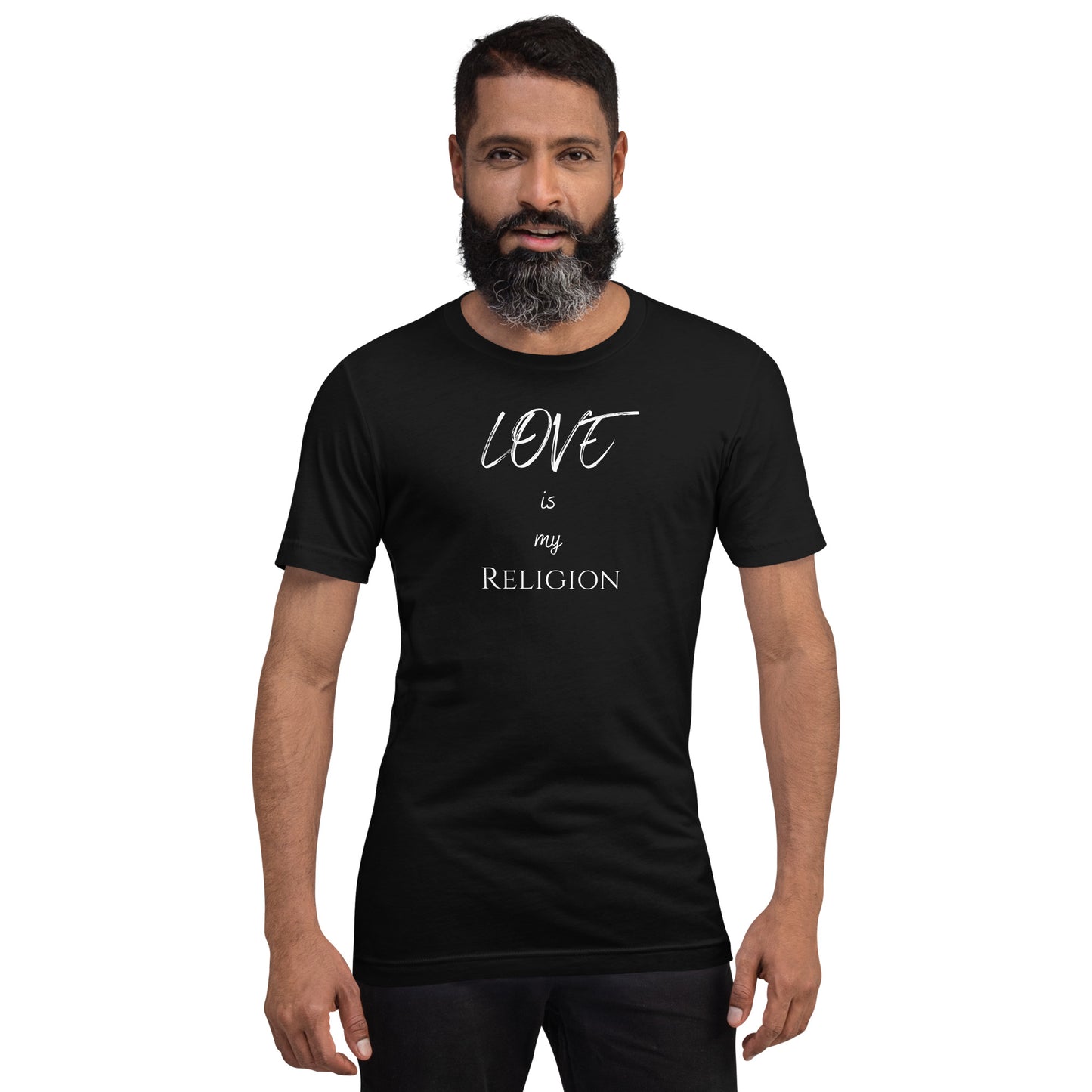 Love Is My Religion Black Unisex T-shirt