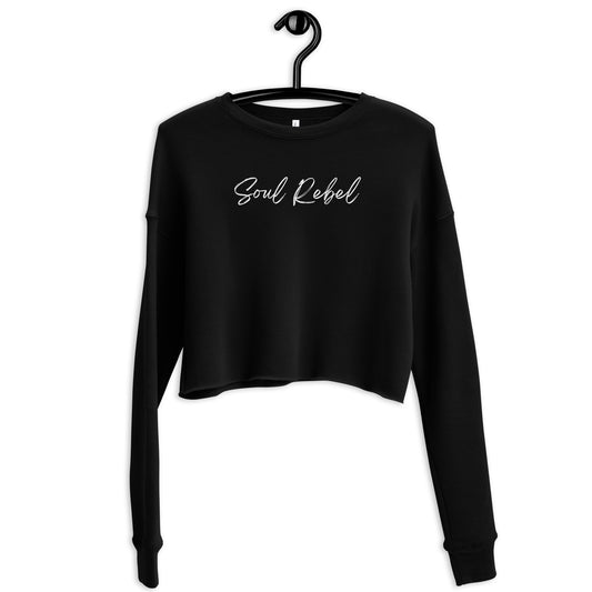 Soul Rebel Black Crop Sweatshirt